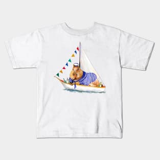 Capybara Handsome Cabin Boy Kids T-Shirt